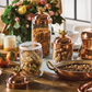 Lotus glass jars
Perfect for storing sugar, dried goods, tea bags, coffee, and more. The solid copper lid is topped with a lotus-shaped knob, designed to beautifully complement the Tea Kettle and Roaster from the same collection.