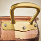 Beautiful bronze handle on Historia hammered copper cookware