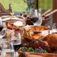 Hammered copper 4 Qt Chef's Pan lined with high purity tin applied by hand over fire and bronze handles, from Glamstore Historia collection