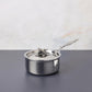  Opus Prima hammered clad stainless steel small saucepan with decorated silver-plated lid knob finial