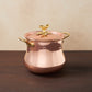 Hammered copper 5 Qt Belly Soup Pot  lined with high purity tin applied by hand over fire and bronze handles, from Glamstore Historia collection