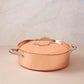 Braiser with lid in hammered copper with stainless steel lining