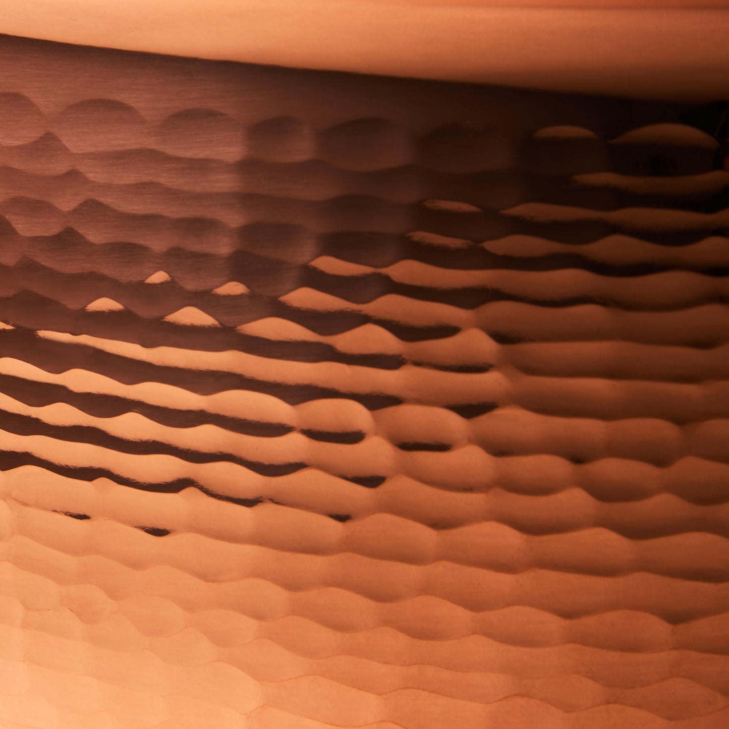 Hammering increases strength and beauty of copper clad with stainless steel  soup pot