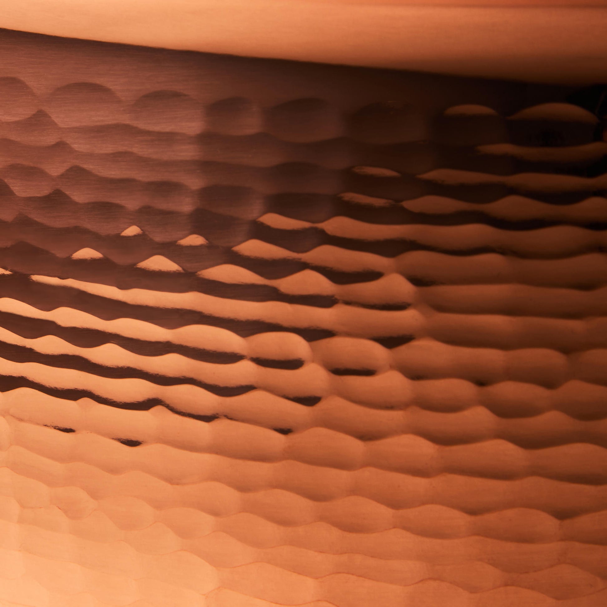 Hammering increases strength and beauty of copper clad with stainless steel  soup pot
