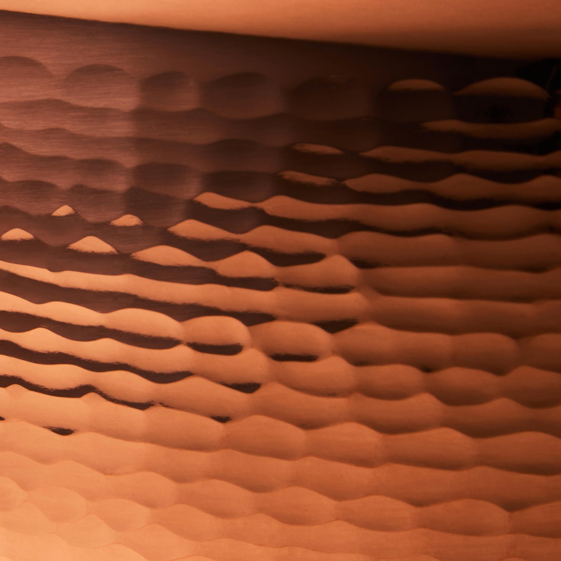 Hammering increases strength and beauty of copper clad with stainless steel  saucepan