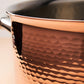 Hammering increases strength and beauty of copper clad with stainless steel  braiser