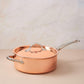 Sauté with lid  in hammered copper with stainless steel lining