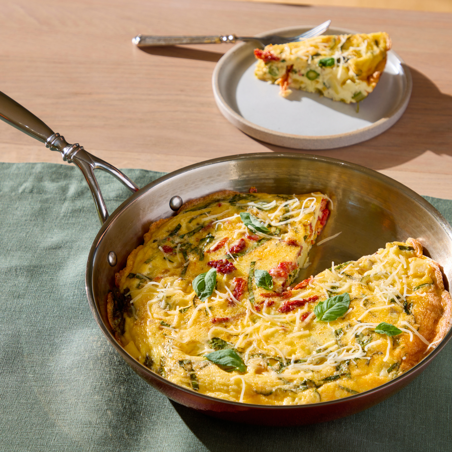 Frittata in an Opus Cupra hammered copper with stainless steel lining.