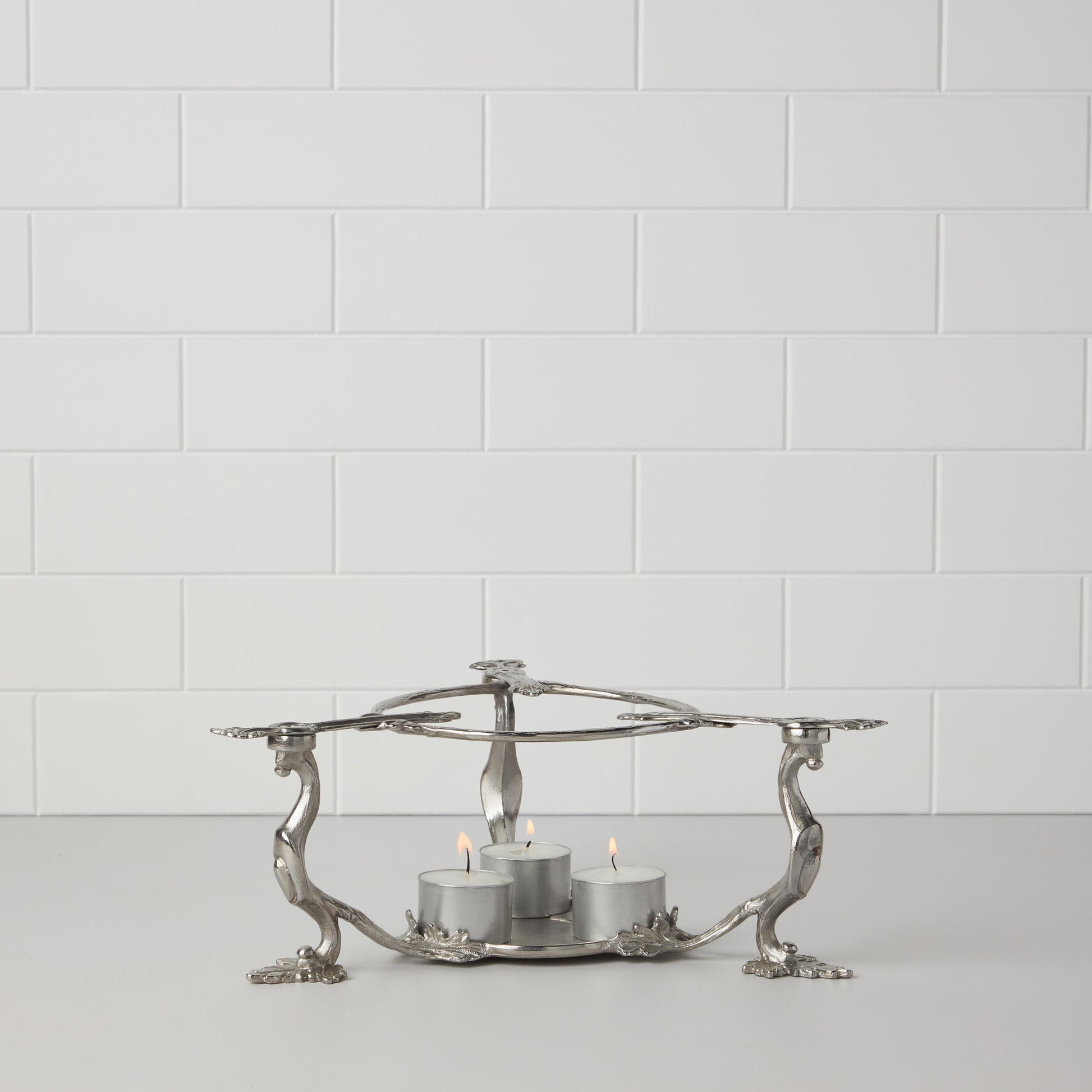Stainless Steel warming stand for gel and candle