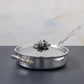Opus Prima Sauté Pan 3.5qt crafted in hammered stainless steel