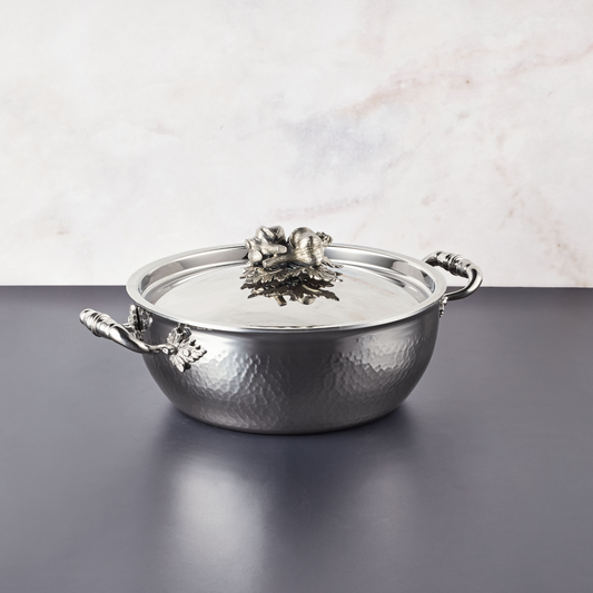Opus Prima 4qt Chef Pot in clad stainless steel