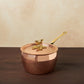 3.2 qt Saucepan crafted in hand-hammered copper and tin-lined by hand over open flame