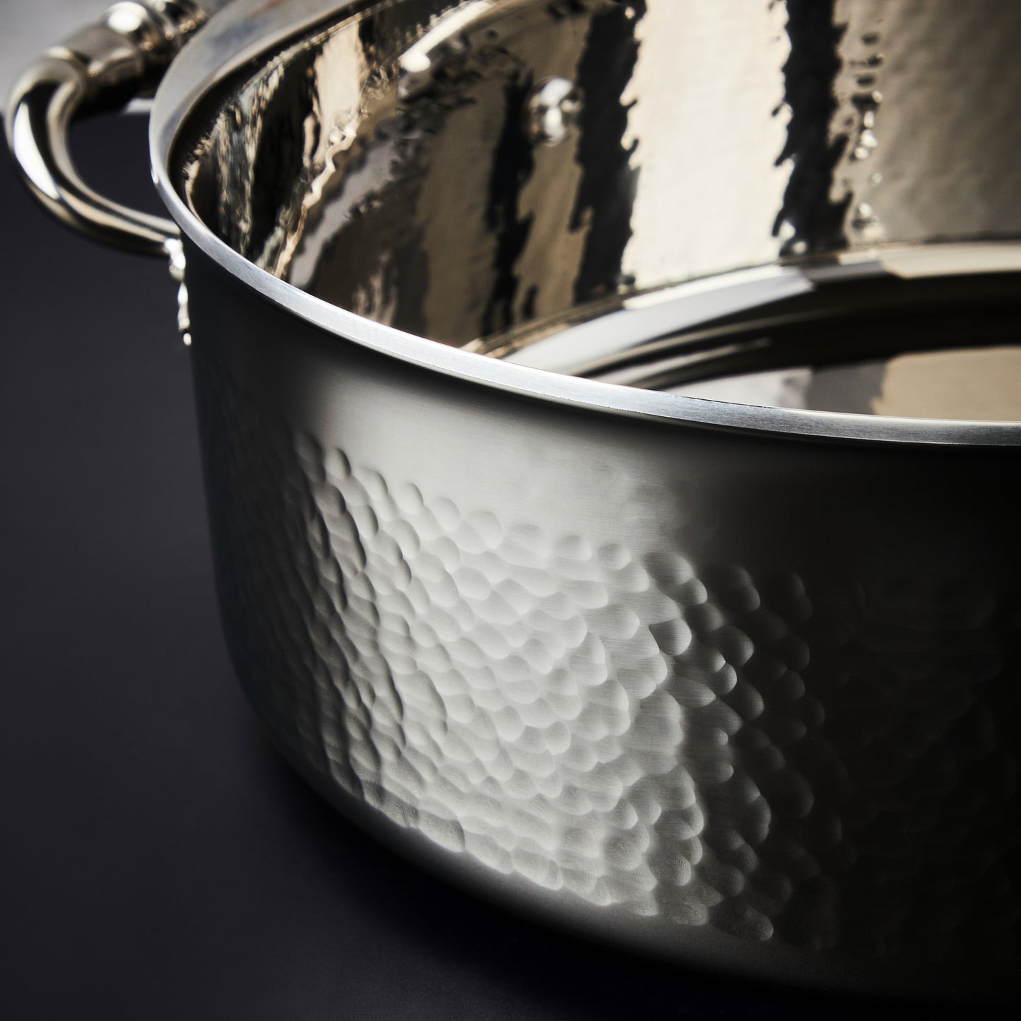 hammered clad stainless steel