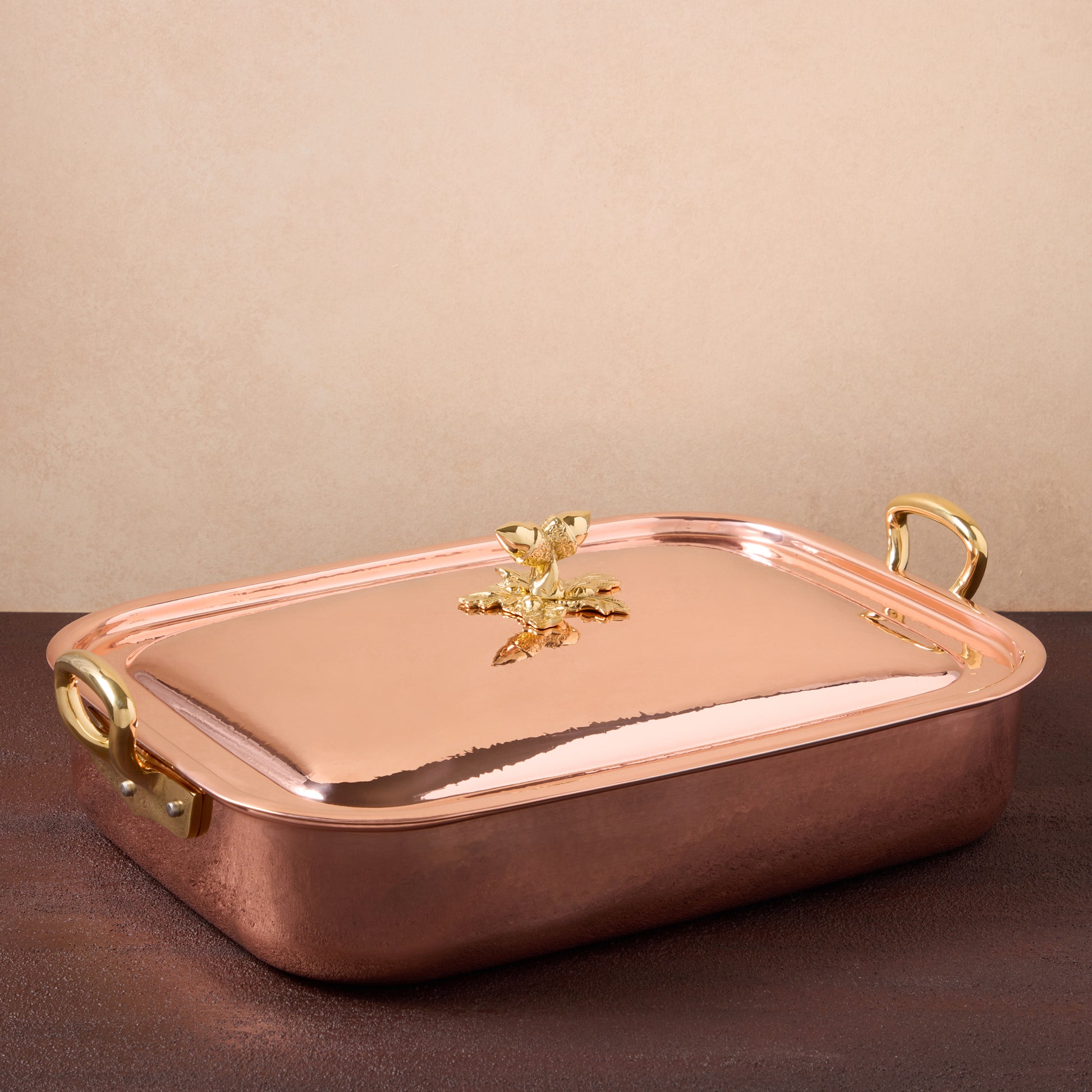 Glamstore Historia hammered copper rectangular roaster