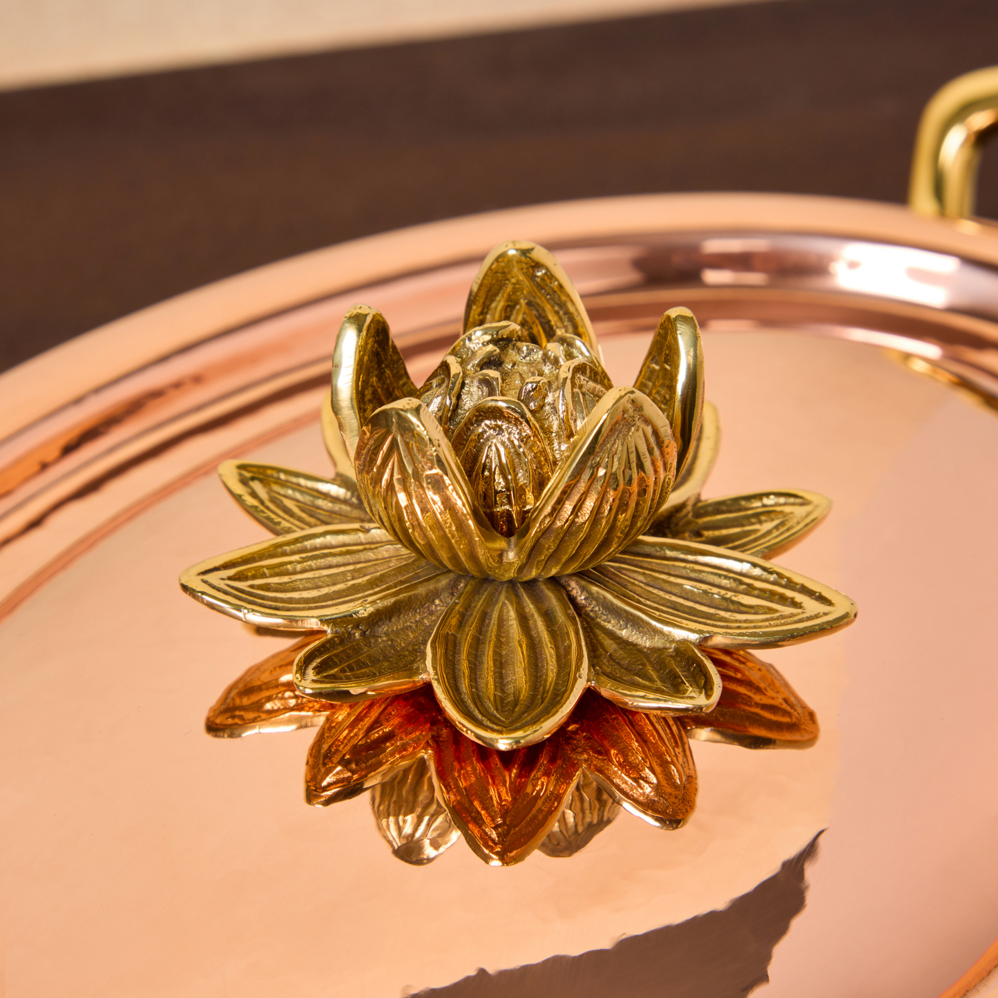 lotus-shaped bronze finial