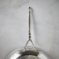 Beautiful  stainless steel long stick handle decorated with delicate leaves cookware