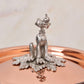 Opus Cupra- 2 qt saucepan decorated knob  representing Pluto, in stainless steel 