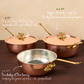 Hammered copper Chef's Pan lined with high purity tin applied by hand over fire and bronze handles, from Glamstore Historia collection